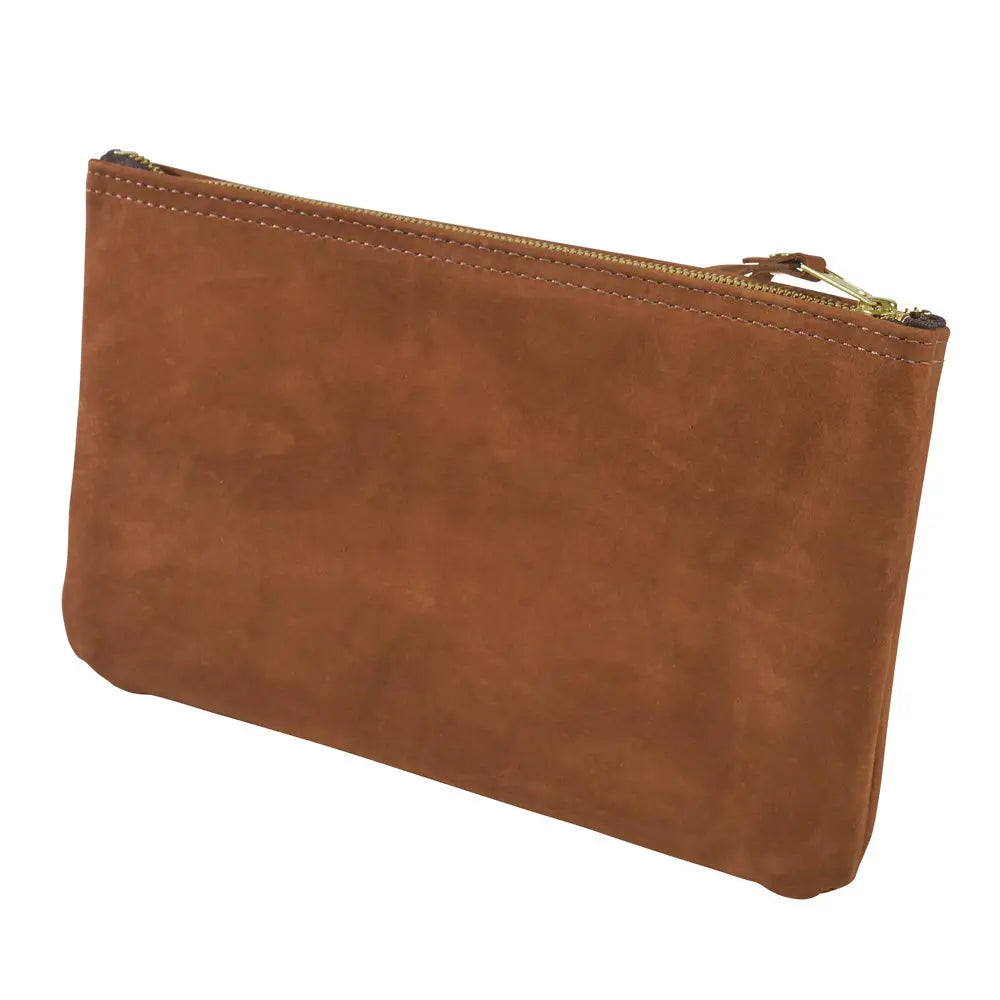 Klein Zipper Bag, Top-Grain Leather Tool Pouch, 12-1/2-Inch Klein Tools