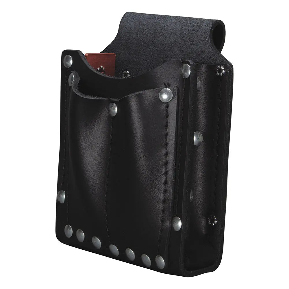 Klein Utility Pouch, 3-Pocket, Leather Klein Tools