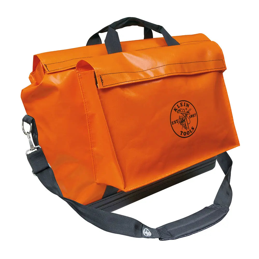 Klein Tool Bag, Vinyl Equipment Bag, Orange, Large Klein Tools