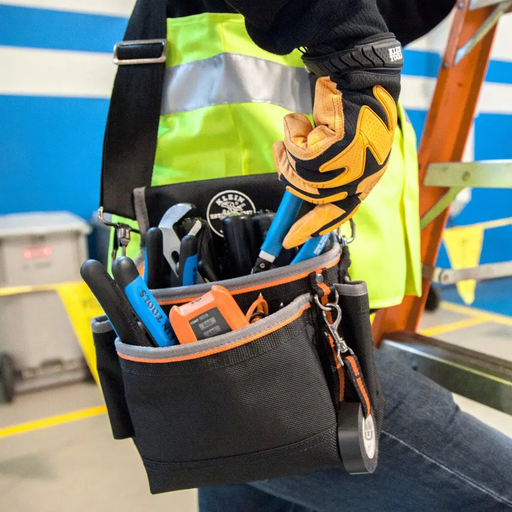 Klein Tradesman Pro™ Tool Pouch, 15 Pockets, 11.5 x 4.5 x 10-Inch Klein Tools