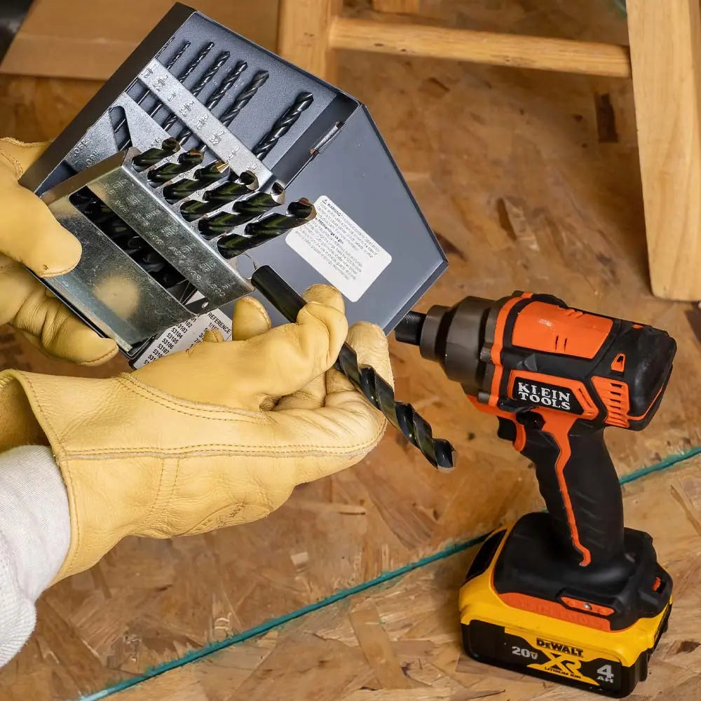 Klein Regular-Point Drill-Bit Set, 15-Piece Klein Tools