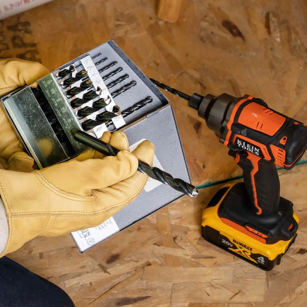 Klein Regular-Point Drill-Bit Set, 15-Piece Klein Tools