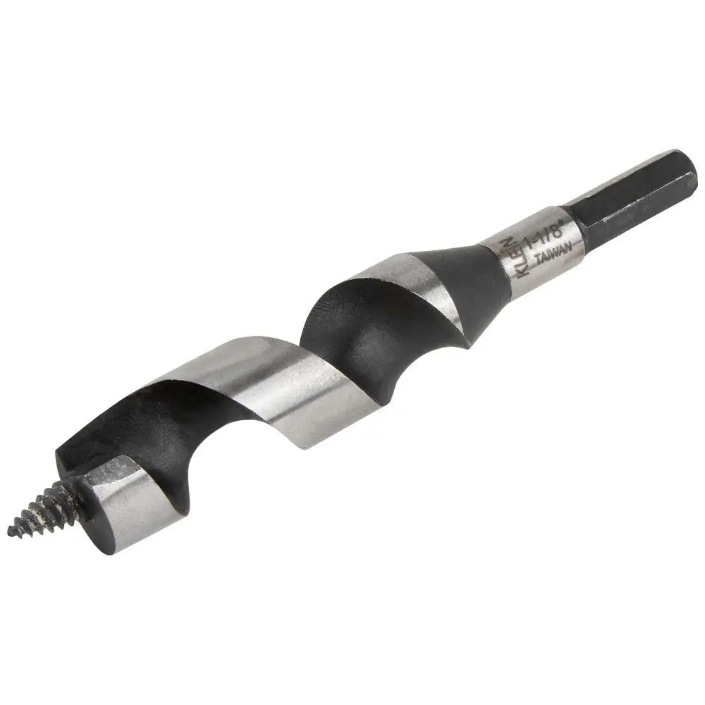 Klein Steel Ship Auger Bit, Screw Point, 1-1/8 x 4-Inch Klein Tools