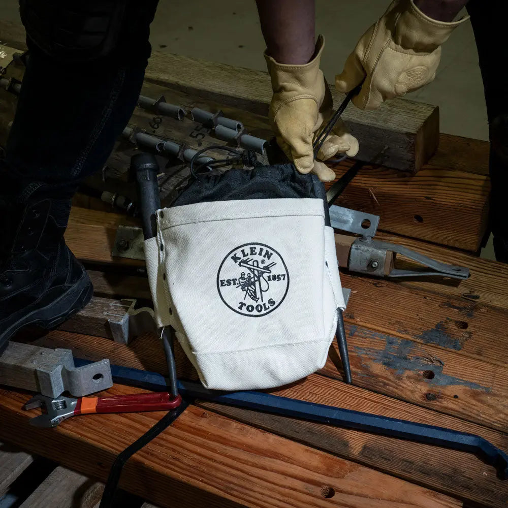 Klein Bolt Bag, Top Closing Tool Pouch with Tunnel Connect, 5 x 10 x 9-Inch Klein Tools