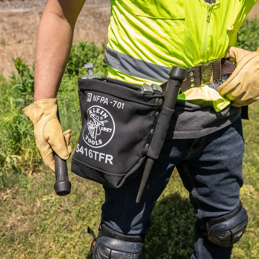 Klein Tool Bag, Flame Resistant Bolt Bag, No. 4 Canvas, 5 x 10 x 9-Inch Klein Tools