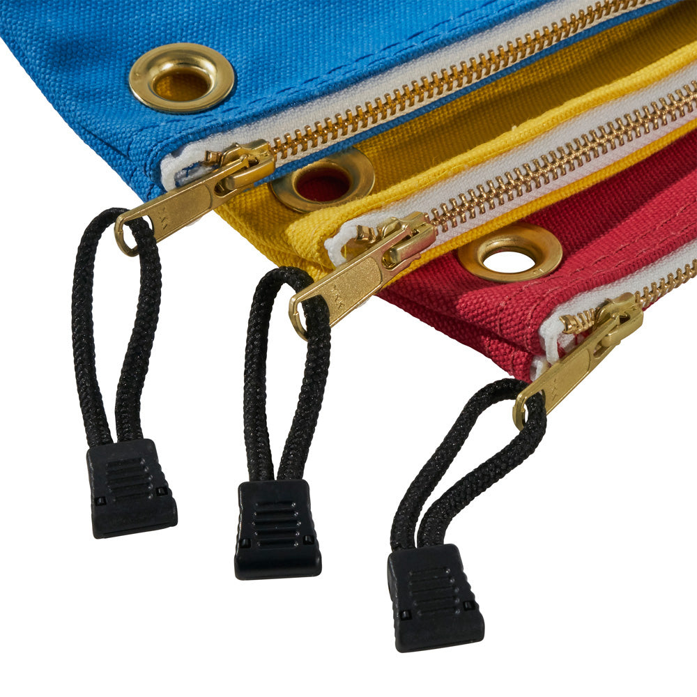 Klein Zipper Bags, Assorted Canvas Tool Pouches, 3-Pack