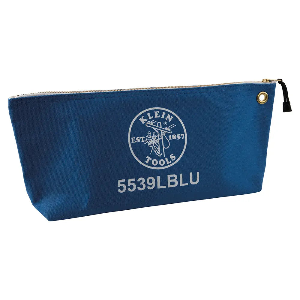 Klein Zipper Bag, Large Canvas Tool Pouch, 18-Inch, Blue Klein Tools