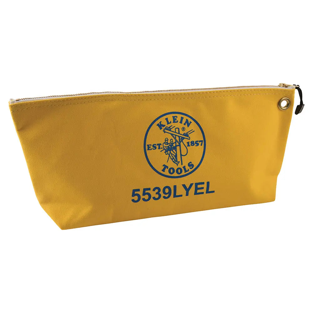 Klein Zipper Bag, Large Canvas Tool Pouch, 18-Inch, Yellow Klein Tools