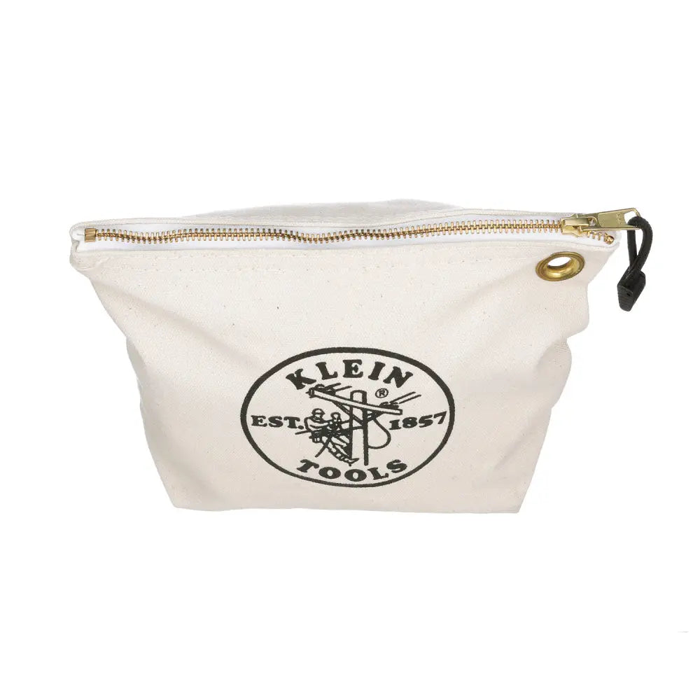 Klein Zipper Bag, Canvas Tool Pouch, 10-Inch, Natural Klein Tools