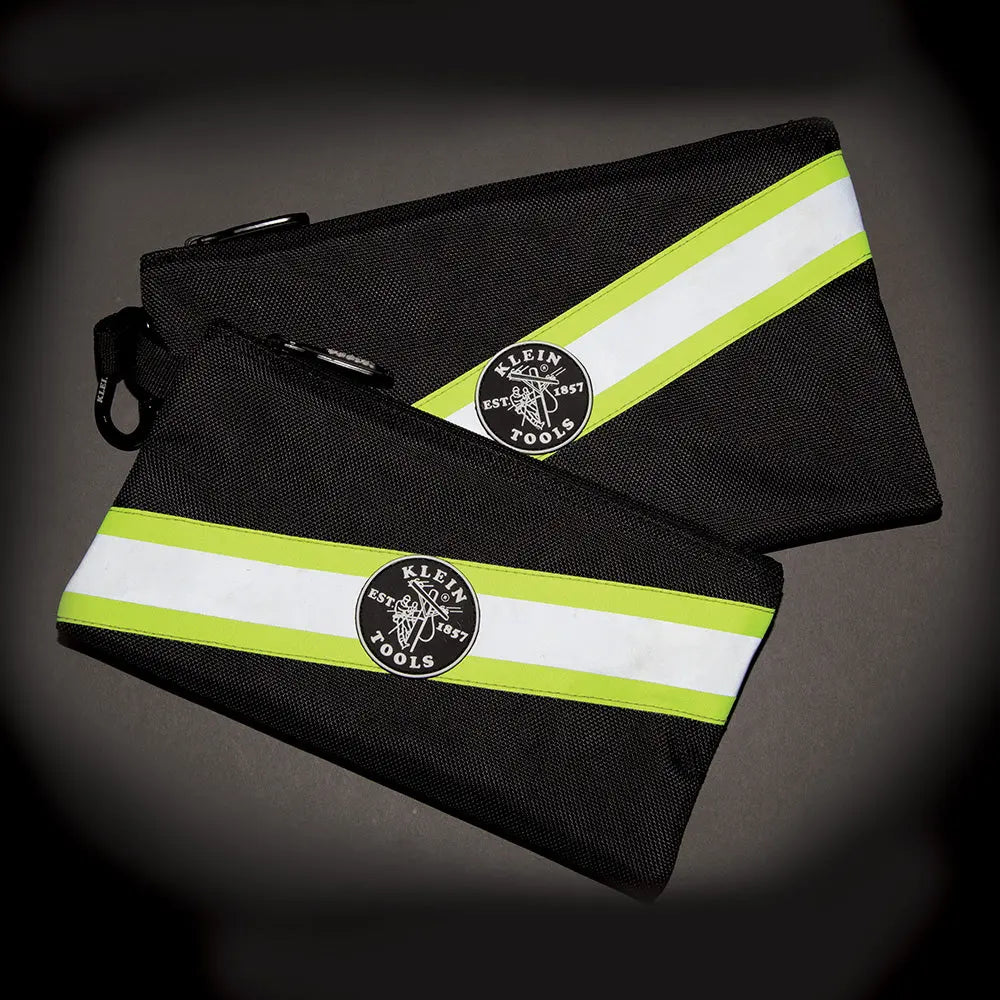 Klein Zipper Bags, High Visibility Tool Pouches, 2-Pack Klein Tools