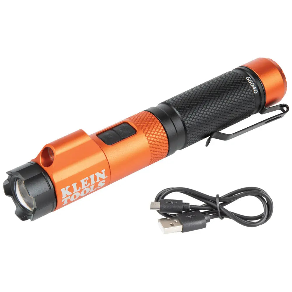 Klein Rechargeable Focus Flashlight with Laser Klein Tools