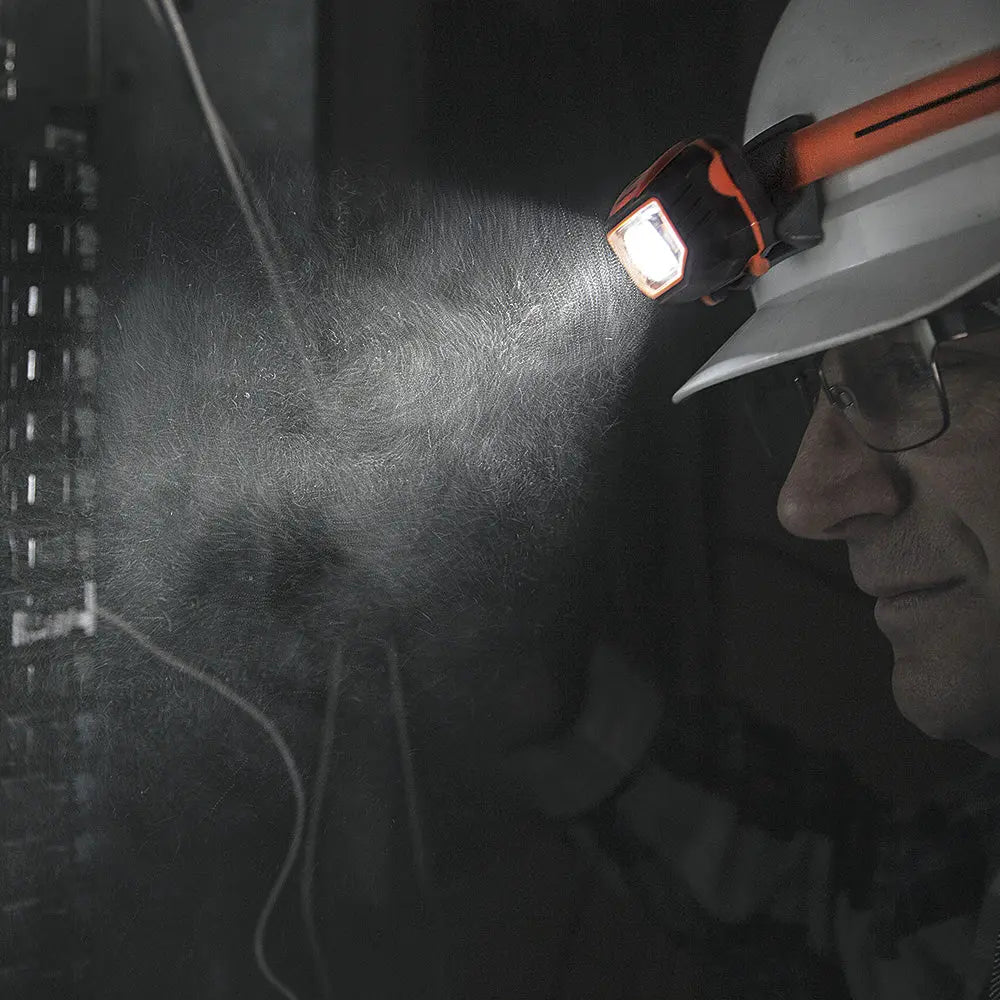 Klein LED Headlamp with Silicone Hard Hat Strap Klein Tools