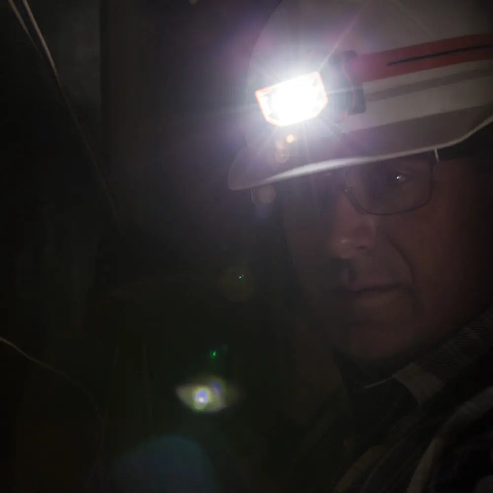 Klein LED Headlamp with Silicone Hard Hat Strap Klein Tools