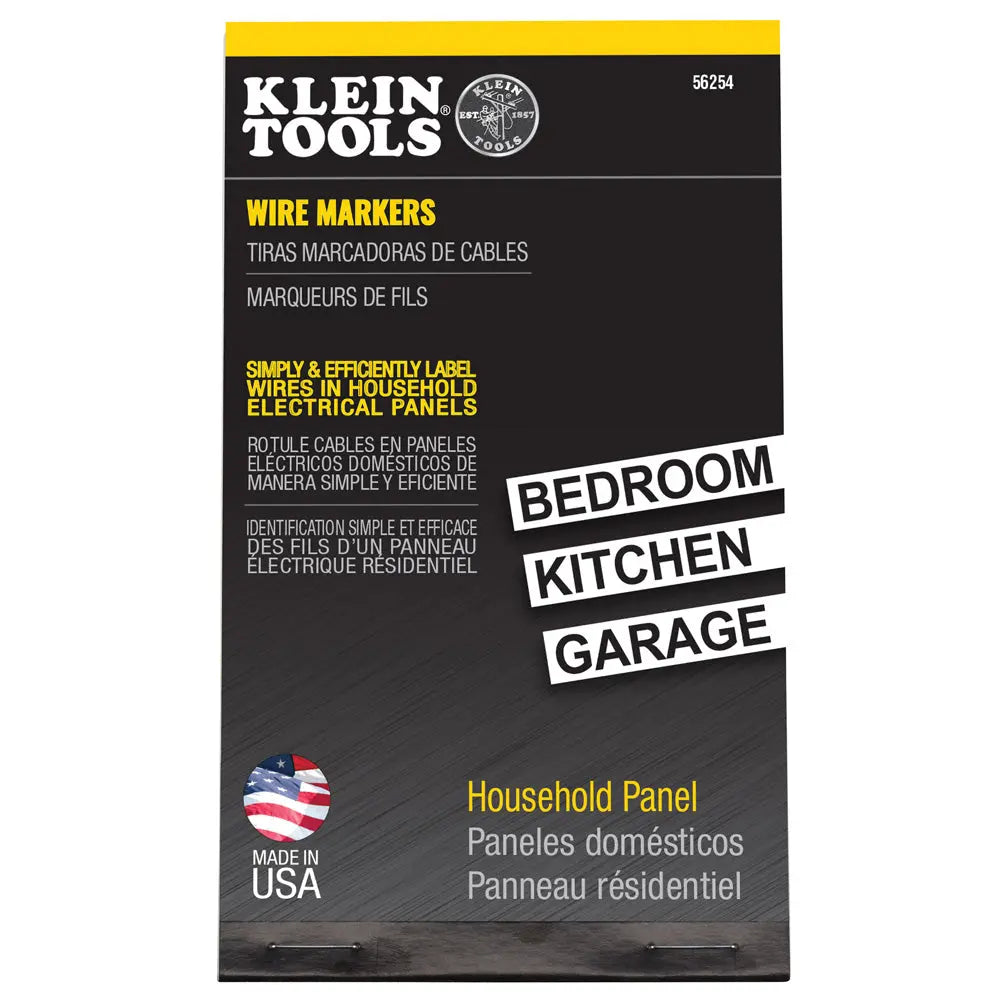 Klein Wire Marker Book, Household Electrical Panel Klein Tools