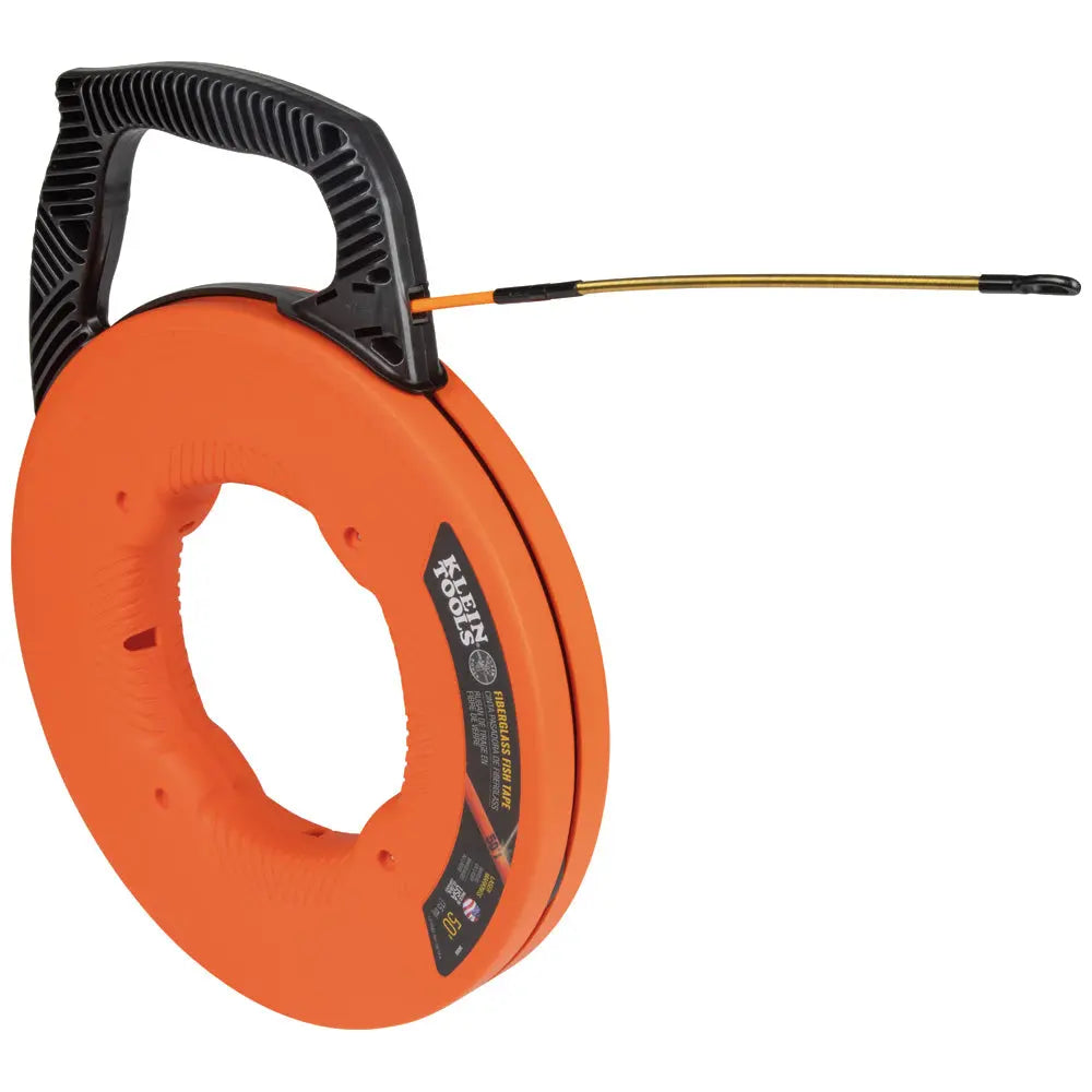 Klein Fiberglass Fish Tape with Spiral Steel Leader, 50-Foot Klein Tools