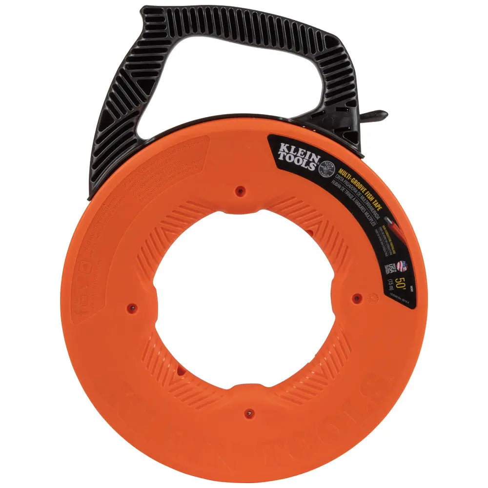 Klein Multi-Groove Fiberglass Fish Tape with Nylon Tip, 50-Foot Klein Tools