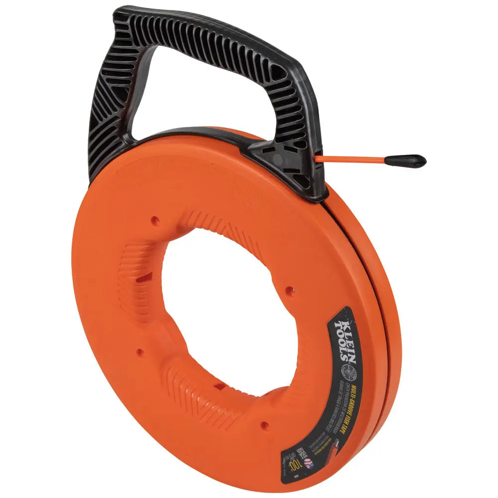 Klein Multi-Groove Fiberglass Fish Tape with Nylon Tip, 100-Foot Klein Tools