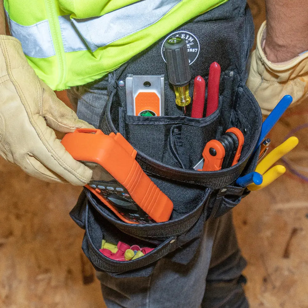Klein PowerLine™ Series Tool Pouch, 9-Pocket Klein Tools