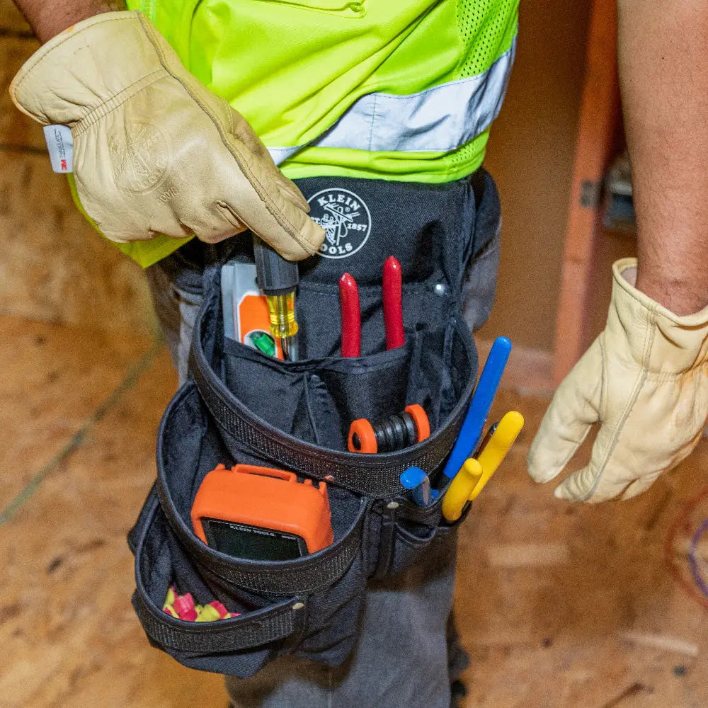 Klein PowerLine™ Series Tool Pouch, 9-Pocket Klein Tools