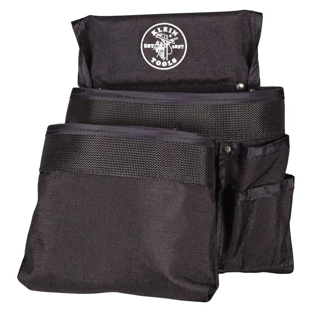 Klein Tool Pouch, PowerLine™ Series 8-Pocket Tool Pouch, Black Nylon Klein Tools