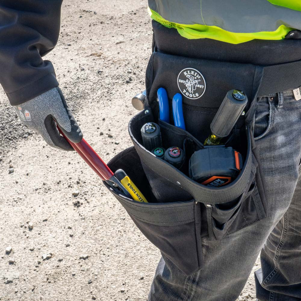 Klein Electrician's Padded Tool Belt/Pouch Combo, 11-Pocket, 4-Piece, L