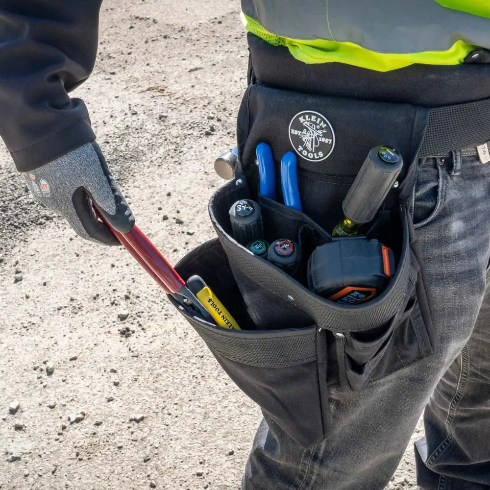 Klein Electrician's Padded Tool Belt/Pouch Combo, 11-Pocket, 4-Piece, L Klein Tools