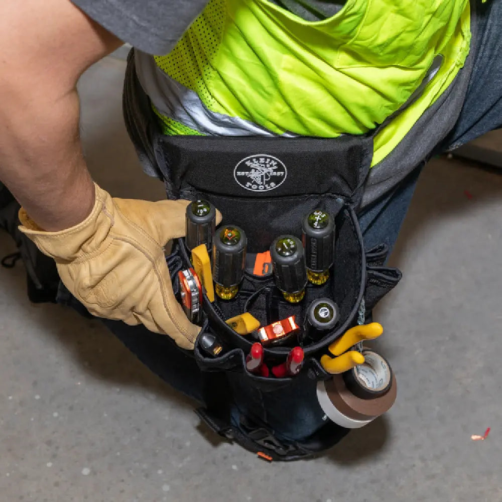 Klein PowerLine™ Series Electrician Tool Pouch, 18-Pocket Klein Tools