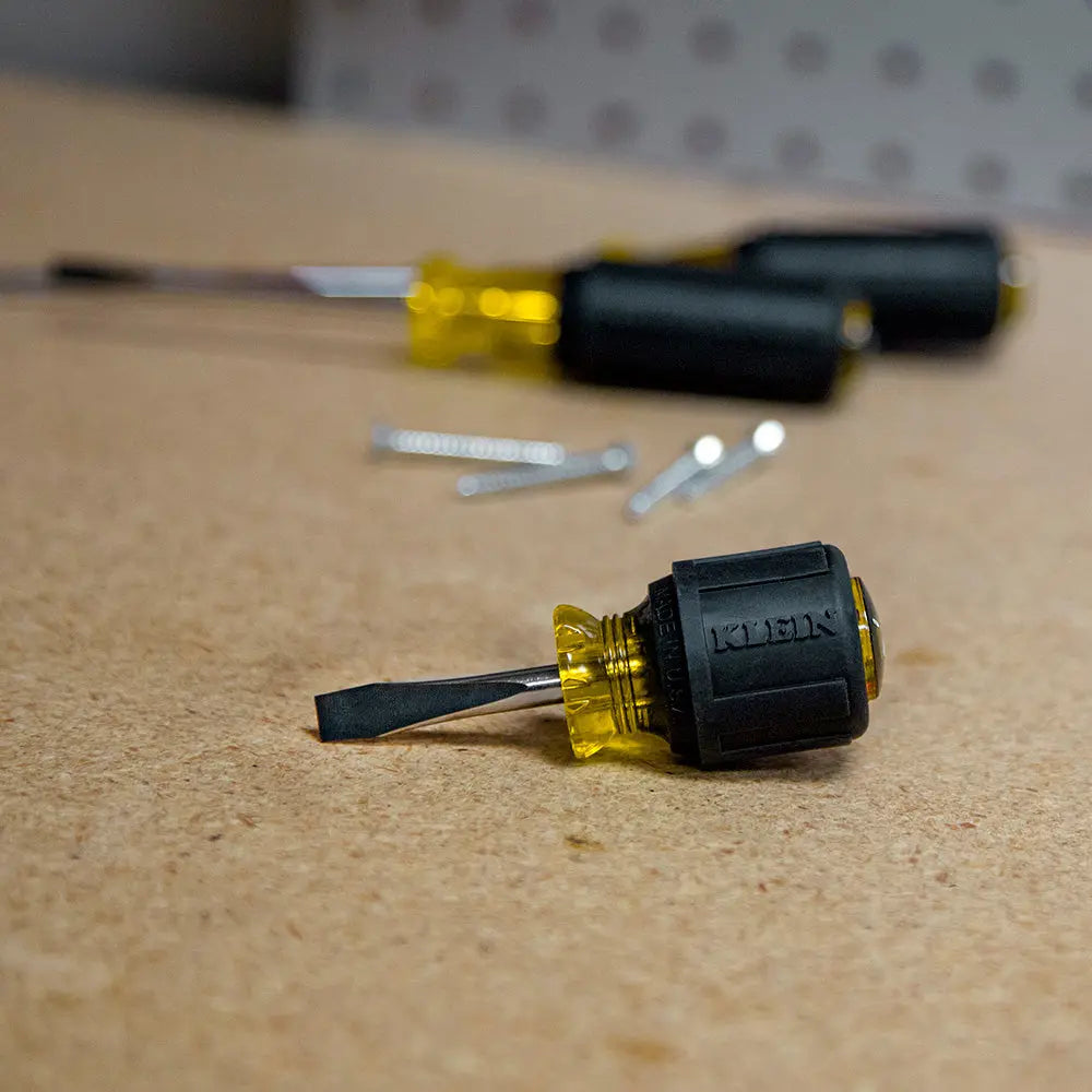 Klein Screwdriver Set, Stubby Slotted and Phillips, 2-Piece Klein Tools