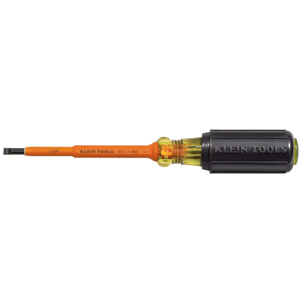 Klein Insulated Screwdriver, 3/16-Inch Cabinet, 4-Inch Klein Tools