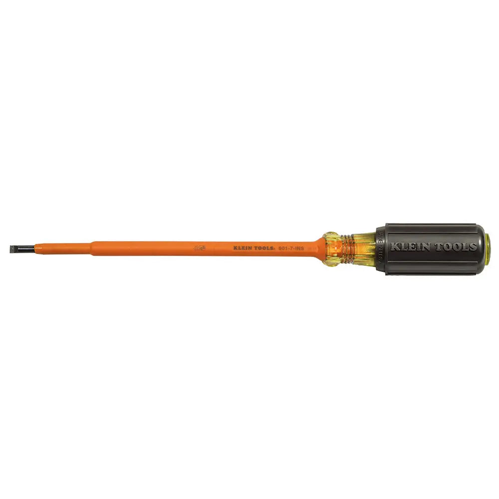 Klein Insulated Screwdriver, 3/16-Inch Cabinet, 7-Inch Klein Tools