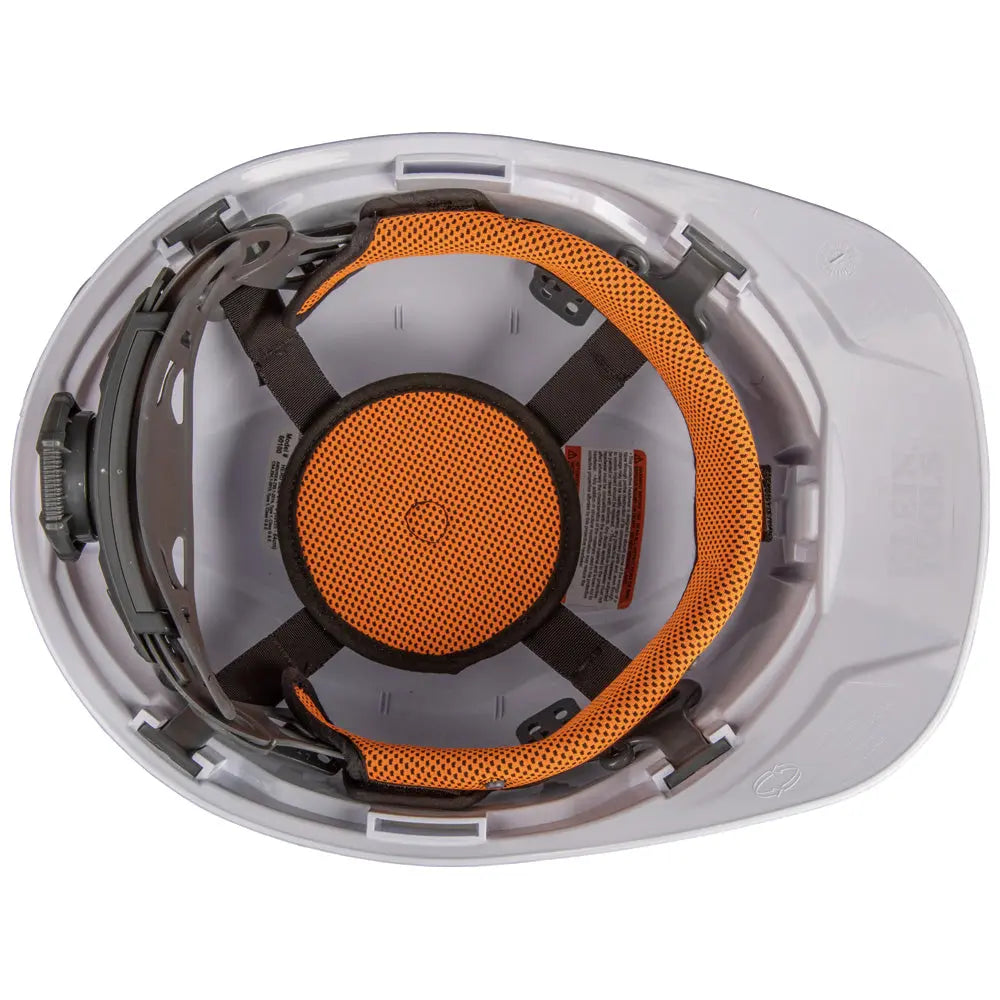 Klein Hard Hat, Non-Vented, Cap Style, White Klein Tools