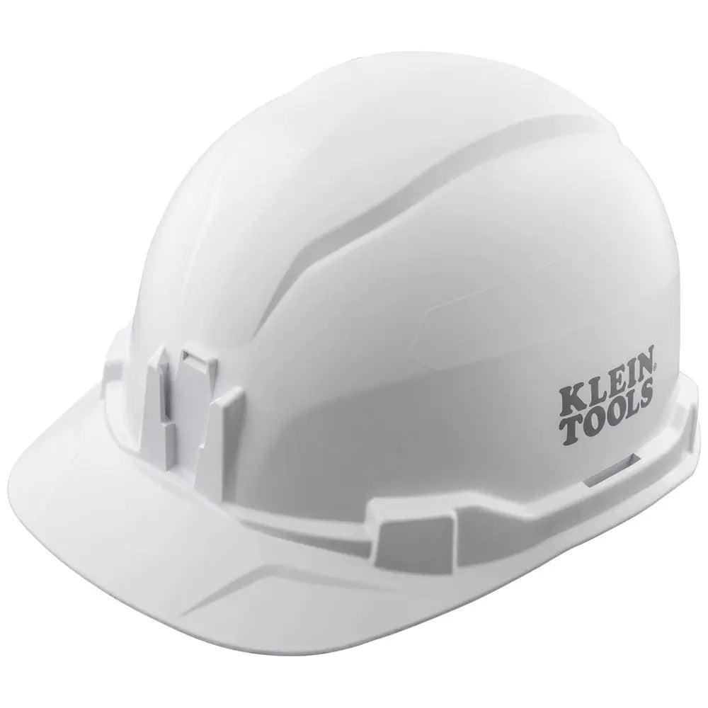 Klein Hard Hat, Non-Vented, Cap Style, White Klein Tools