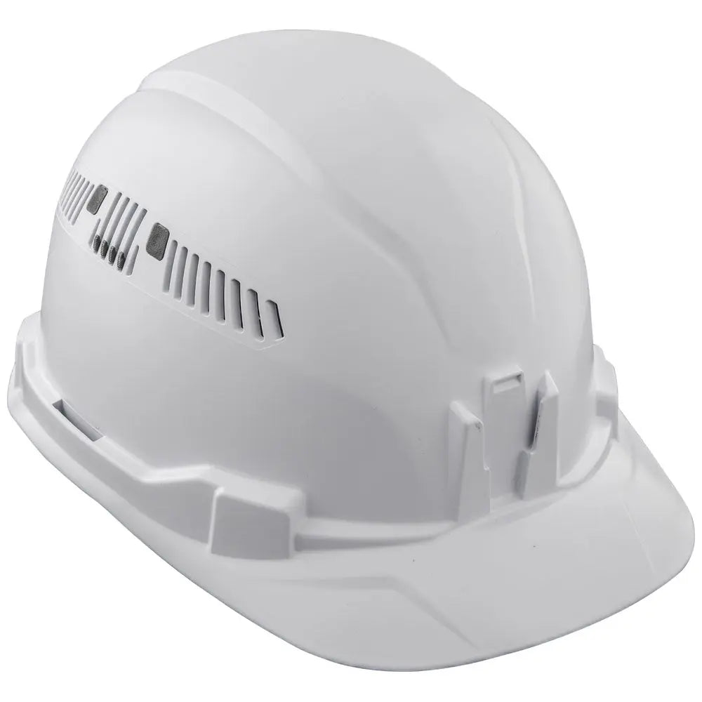 Klein Hard Hat, Vented, Cap Style, White Klein Tools