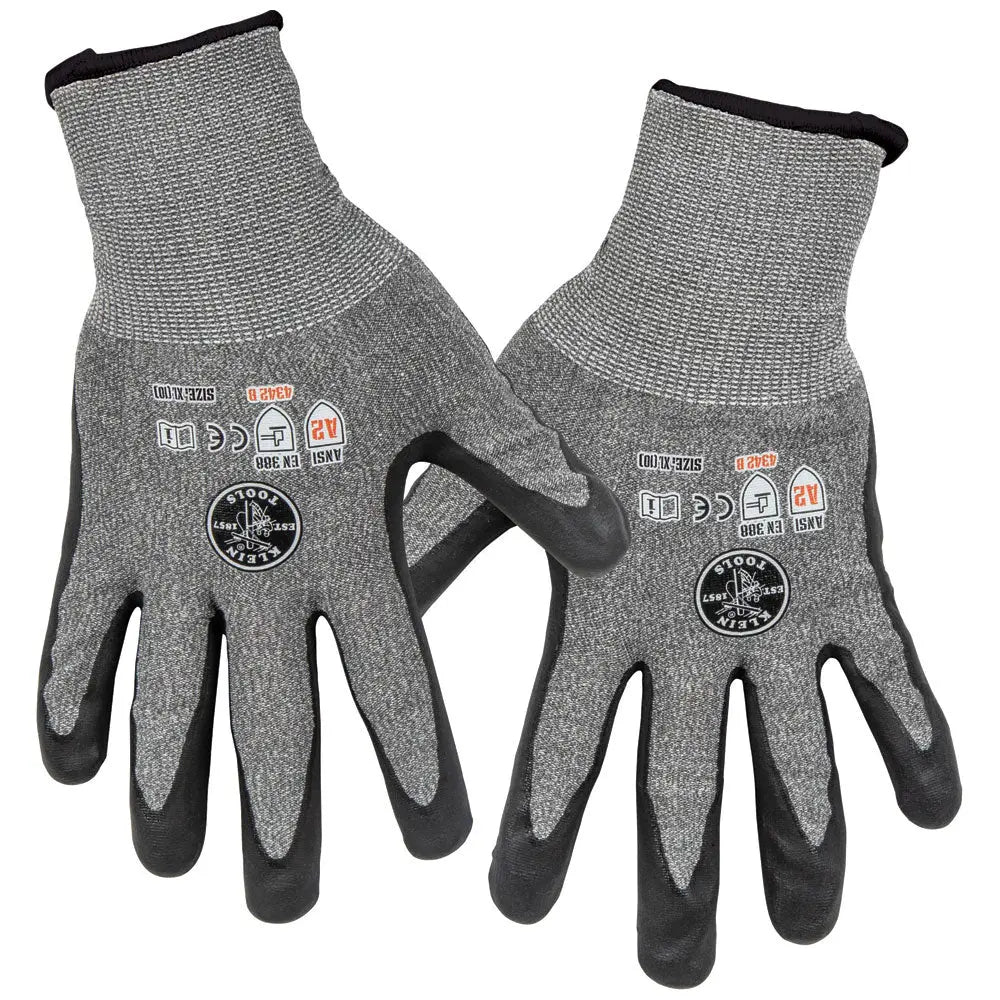 Klein Work Gloves, Cut Level 2, Touchscreen, X-Large, 2-Pair Klein Tools