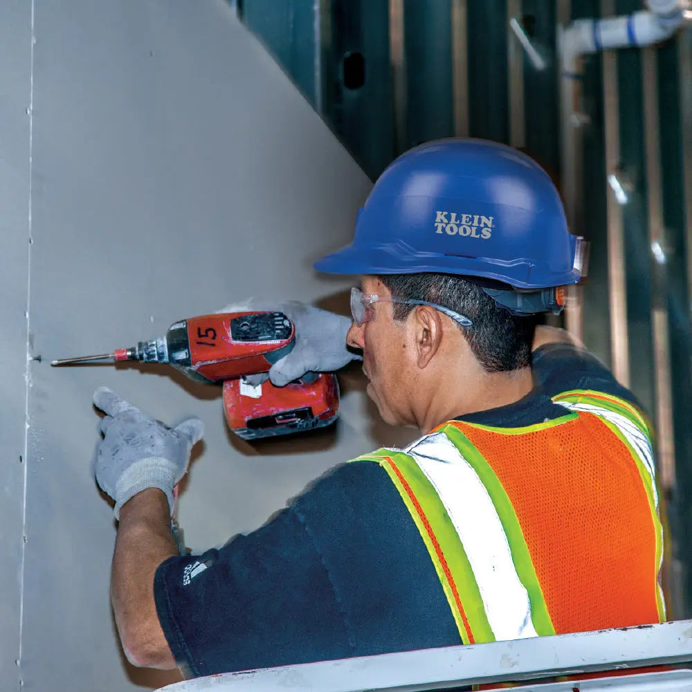 Klein Hard Hat, Non-Vented, Cap Style, Blue Klein Tools