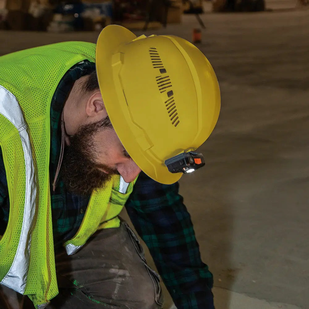 Klein Hard Hat, Vented, Full Brim Style, Yellow Klein Tools