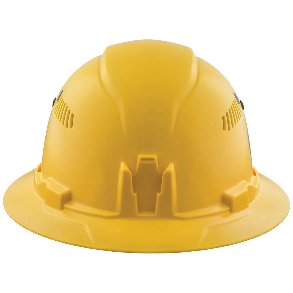 Klein Hard Hat, Vented, Full Brim Style, Yellow Klein Tools