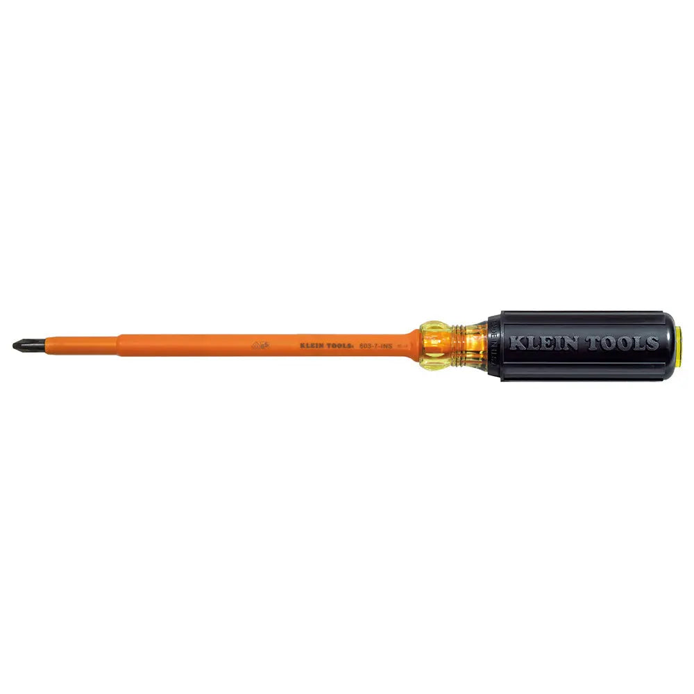 Klein Insulated Screwdriver, #2 Phillips, 7-Inch Round Shank Klein Tools