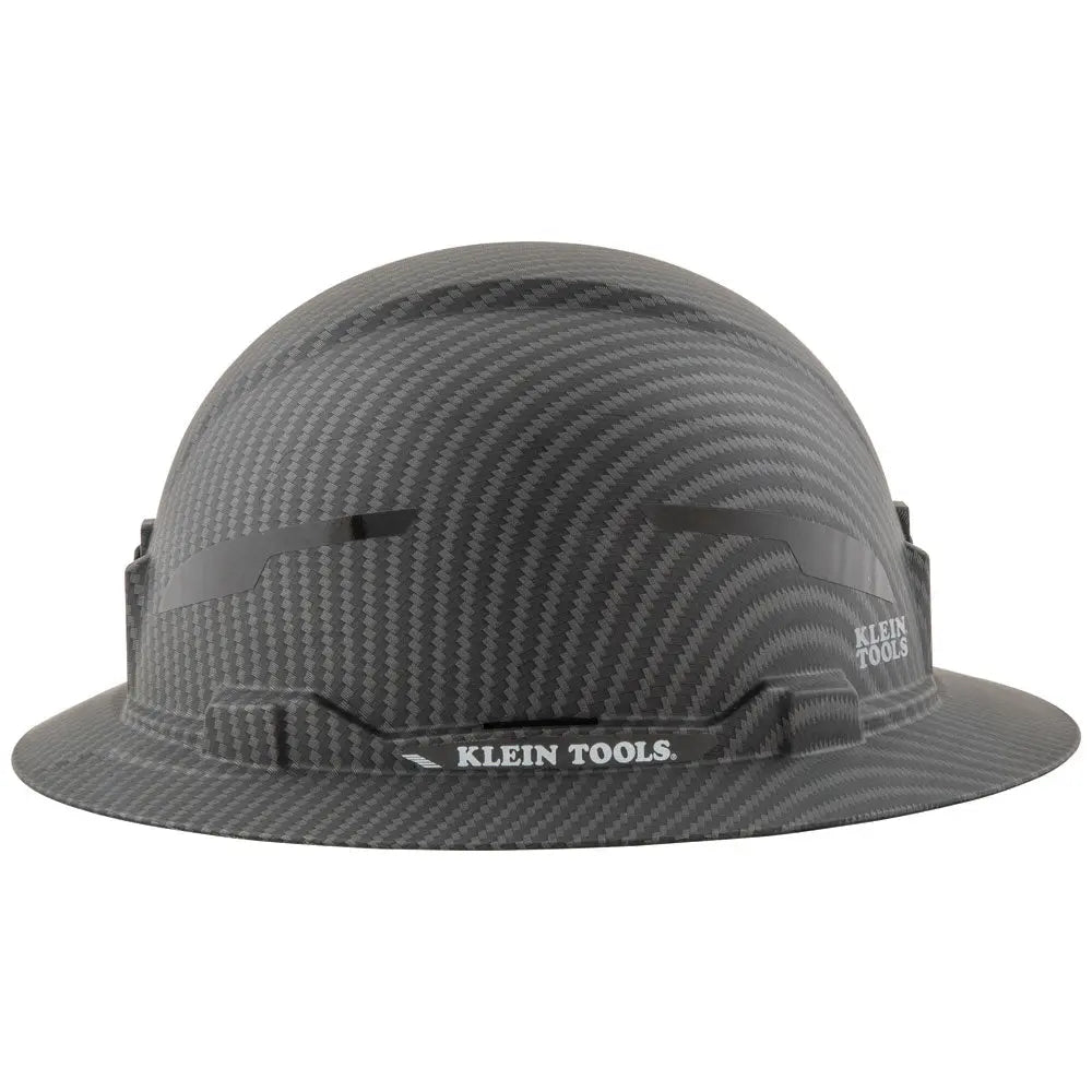 Klein Hard Hat, Premium KARBN™ Pattern, Non-Vented Full Brim, Class E Klein Tools