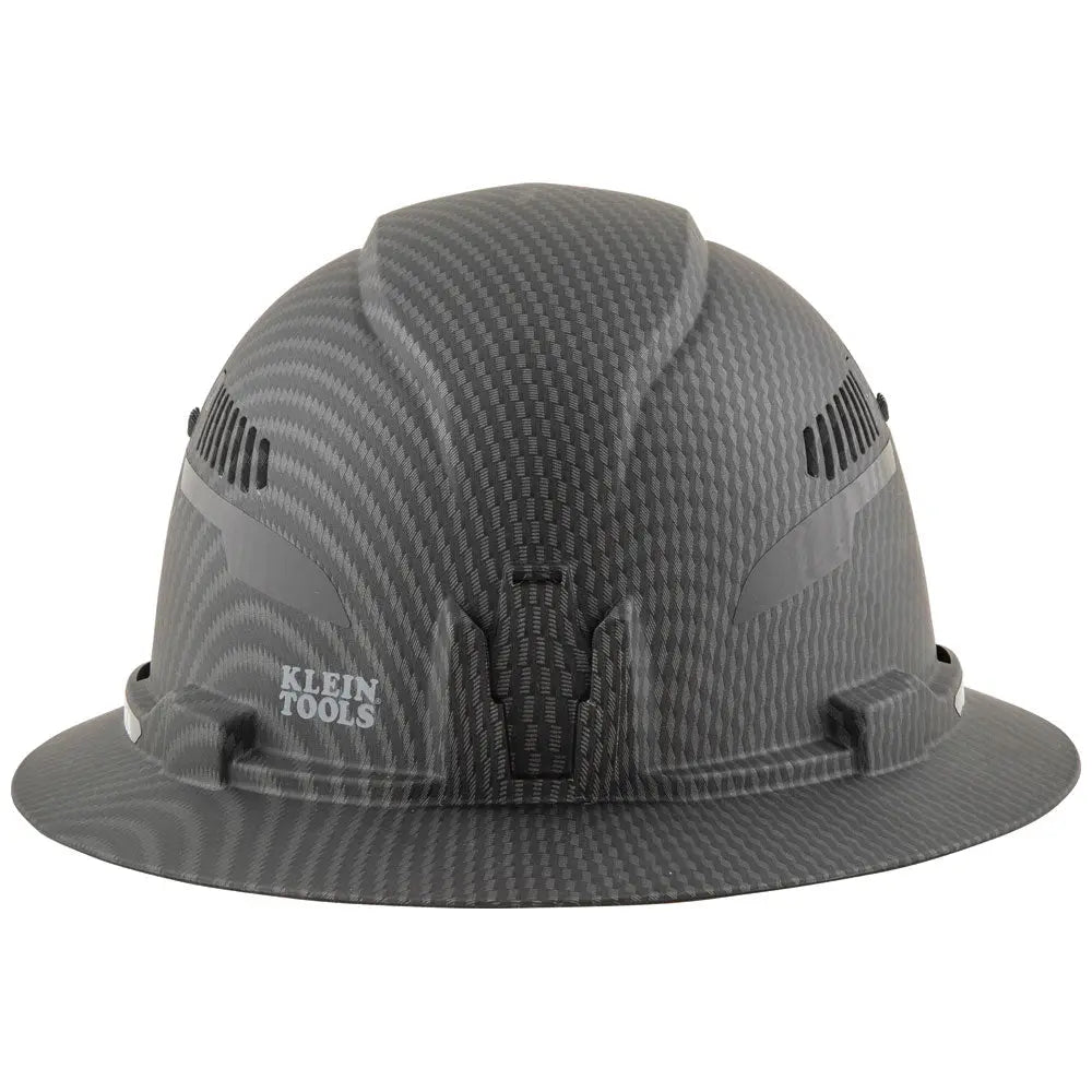 Klein Hard Hat, Premium KARBN™ Pattern, Vented Full Brim, Class C, Lamp Klein Tools