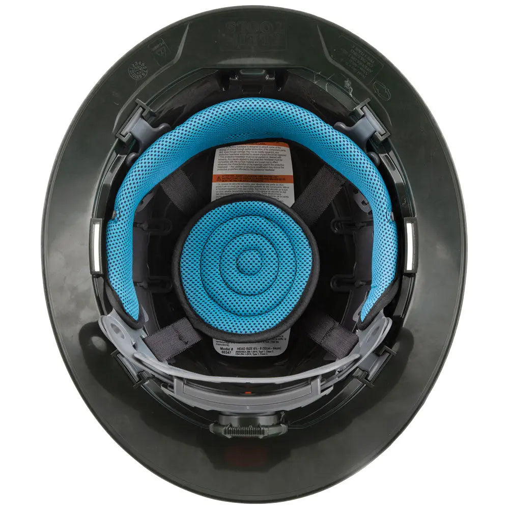 Klein Hard Hat, Premium KARBN™ Pattern, Vented Full Brim, Class C, Lamp Klein Tools