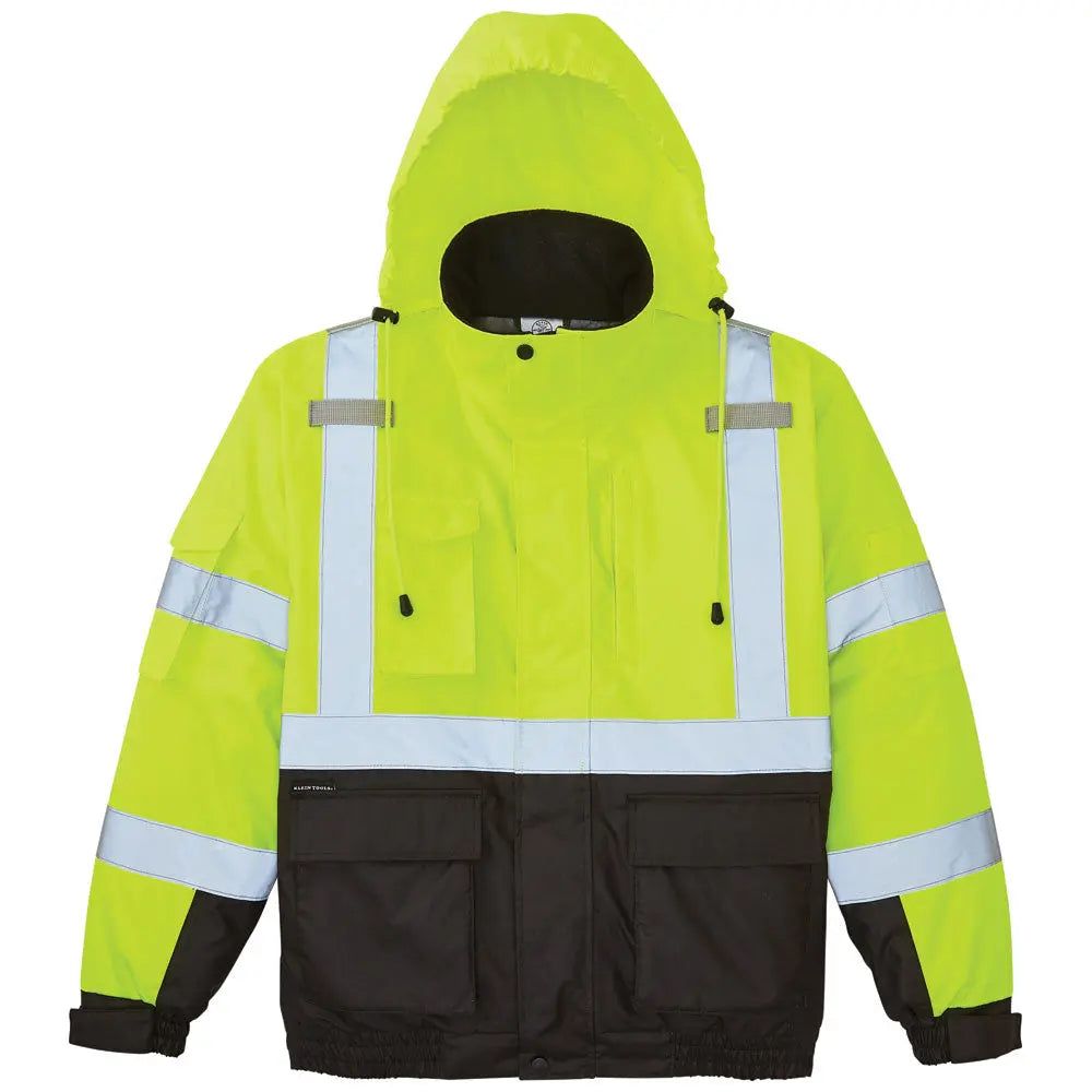 Klein High-Visibility Winter Bomber Jacket, L Klein Tools