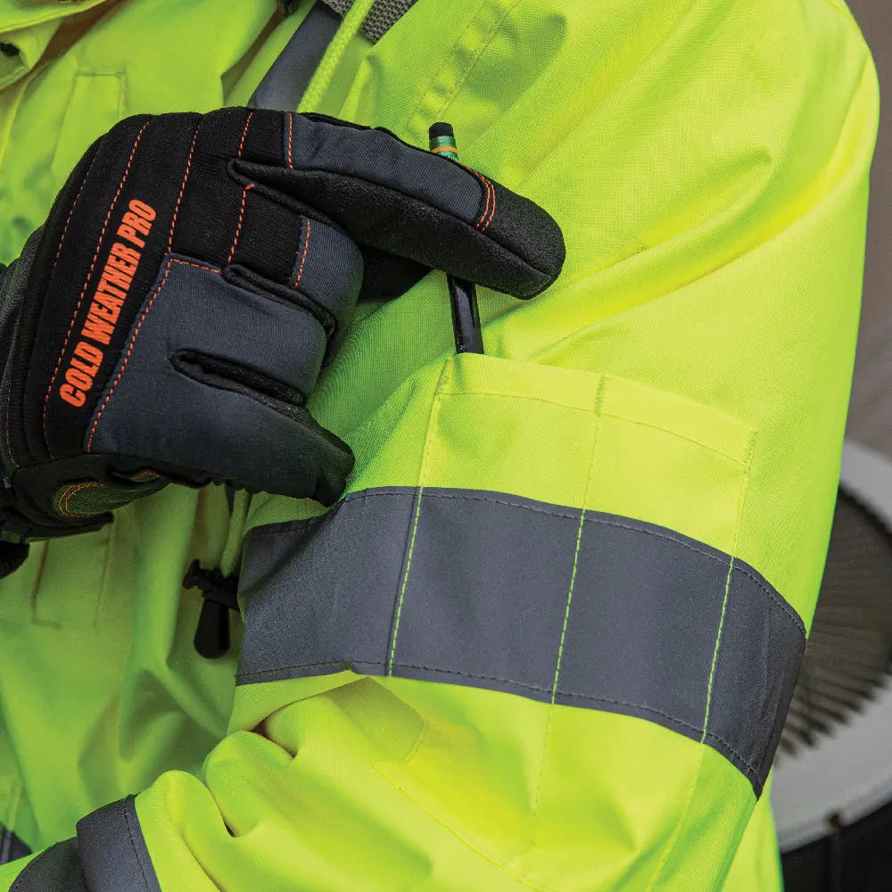 Klein High-Visibility Winter Bomber Jacket, L Klein Tools