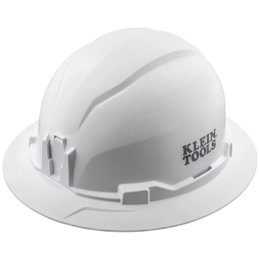 Klein Hard Hat, Non-Vented, Full Brim Style, White Klein Tools