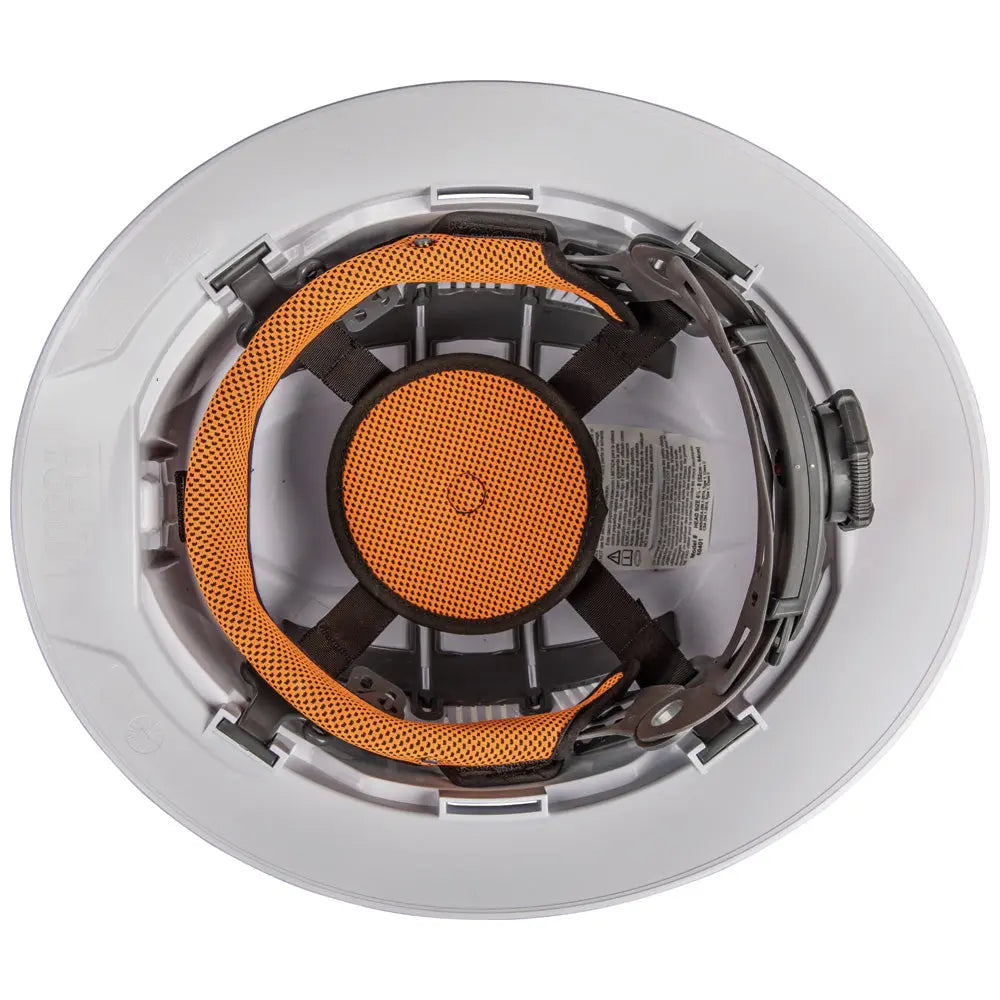 Klein Hard Hat, Vented, Full Brim Style, White Klein Tools