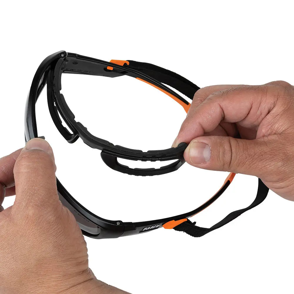 Klein Professional Full-Frame Gasket Safety Glasses, Gray Lens Klein Tools
