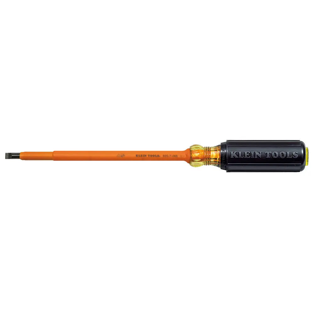 Klein Insulated 1/4-Inch Cabinet Tip Screwdriver, 7-Inch Klein Tools