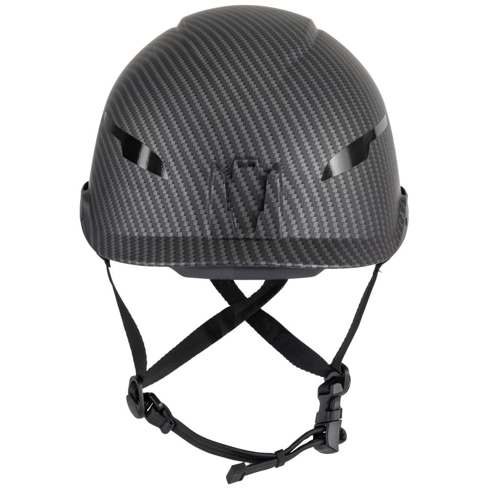 Klein Safety Helmet, Premium KARBN™ Pattern, Non-Vented, Class E, Headlamp