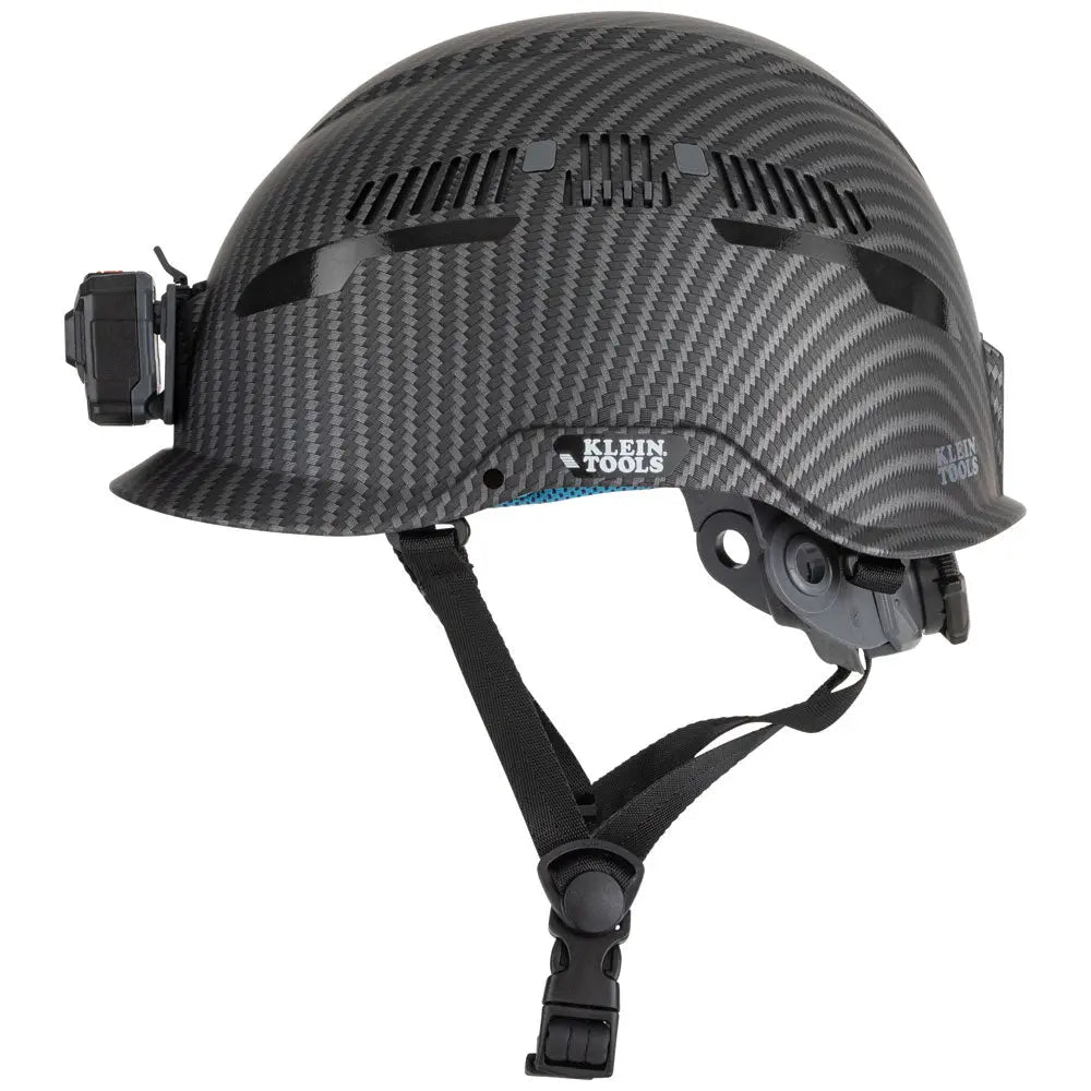 Klein Safety Helmet, Premium KARBN™ Pattern, Vented, Class C, Headlamp Klein Tools