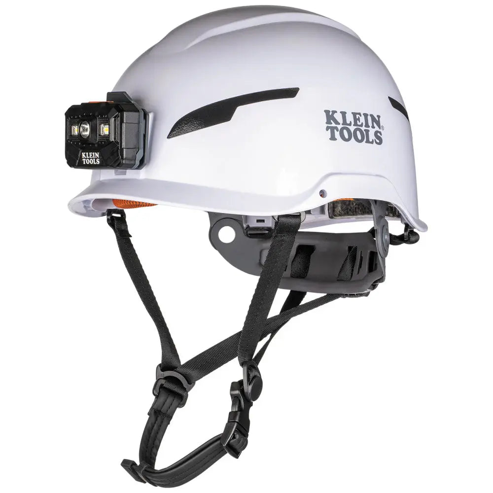 Klein Safety Helmet, Type-2, Non-Vented Class E, with Rechargeable Headlamp Klein Tools